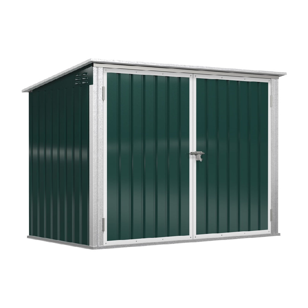 金属製の屋外ストレージシェッド - ガーデン用工具や用品の収納 - サイズ 200 x 100 x 120