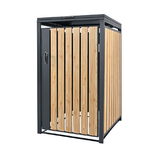 屋外収納ボックス 木材と金属製 - 120 x 100 x 200